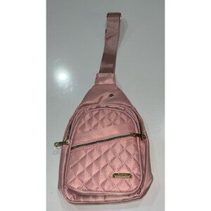 Jingpin Creations fashion pink quilted sling bag